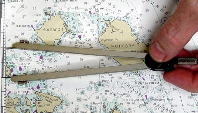 Морская миля на навигационной карте